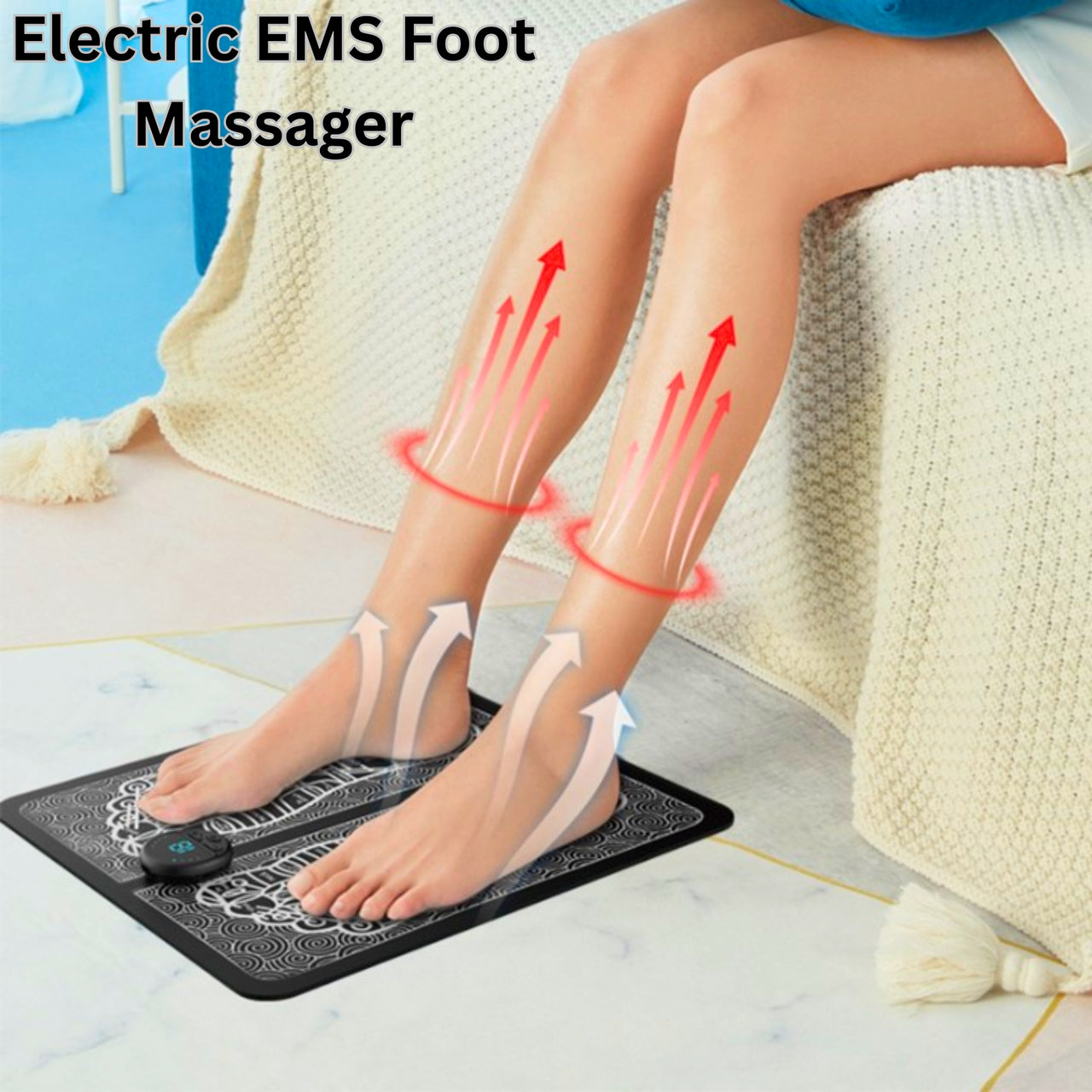 Electric EMS Foot Massager, Portable, Muscle Relaxation, Pain Relief