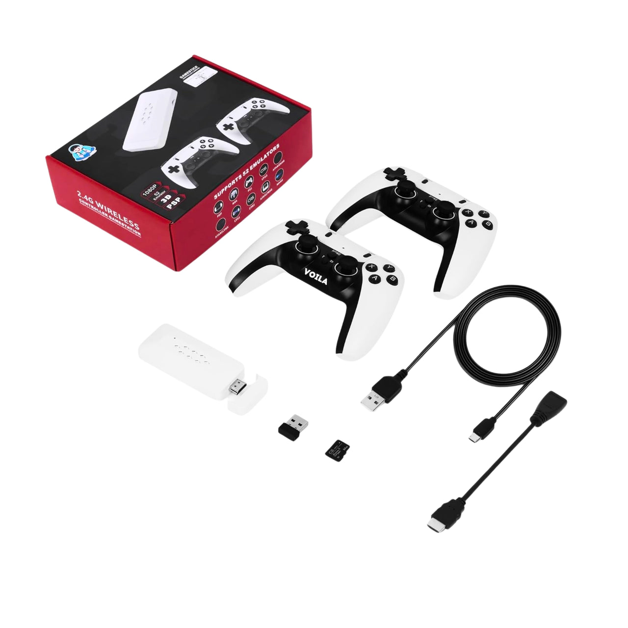 Playtastic M22 Retro Game Console – Plug & Play Classic Gaming System with Wireless Controllers