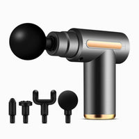 Mini Muscle Massage Gun – Professional Portable Massager with 6 Speeds, 4 Heads, Low Noise & Type-C Charging
