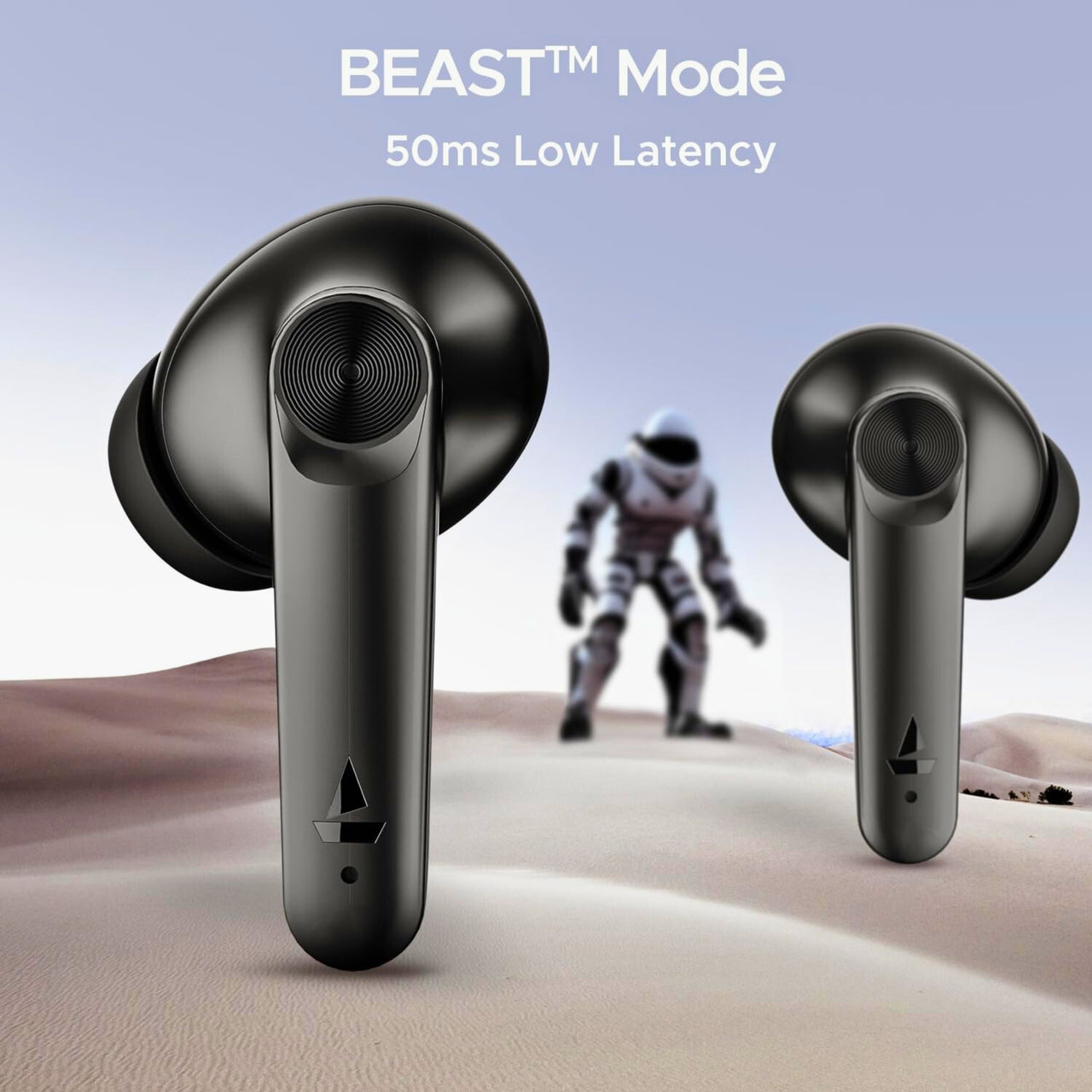 boAt Airdopes 207 TWS Earbuds – 50H Playtime, Quad Mics w/ ENx, Beast Mode 50ms Low Latency, ASAP Charge, BT v5.3