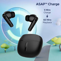 boAt Airdopes Max TWS Earbuds – 100H Playtime, Quad Mics with ENx, Beast Mode 50ms Low Latency, ASAP Charge, BT v5.3