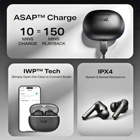 boAt Airdopes Supreme TWS Earbuds – 50H Playtime, 4 Mics with AI ENx, Multi-Point Connectivity, Bluetooth