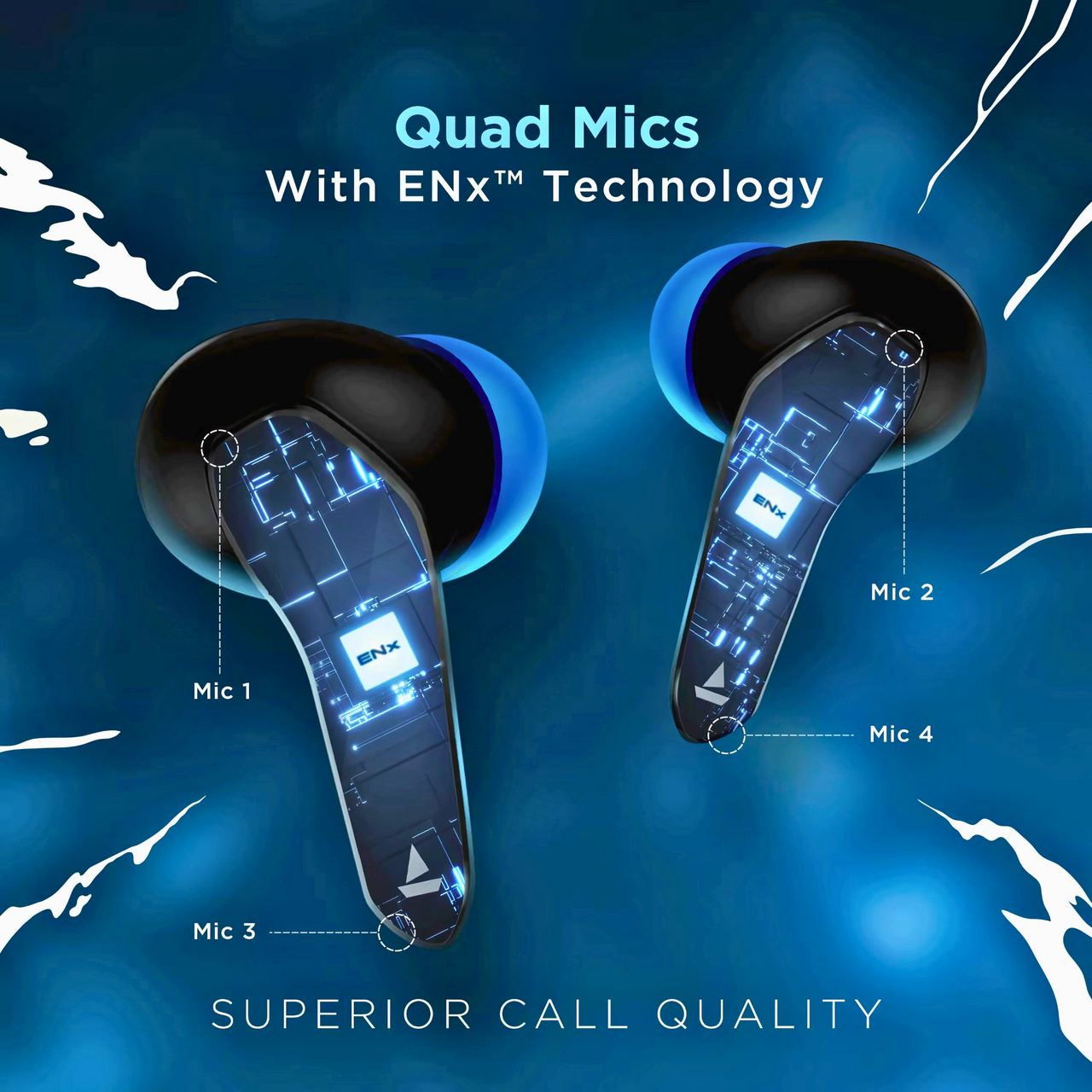 boAt Immortal 121 TWS Gaming Earbuds with Beast Mode (40ms Low Latency), 40Hrs Playtime, Blazing LEDs, Quad Mics with ENx, ASAP Charge & Signature Sound
