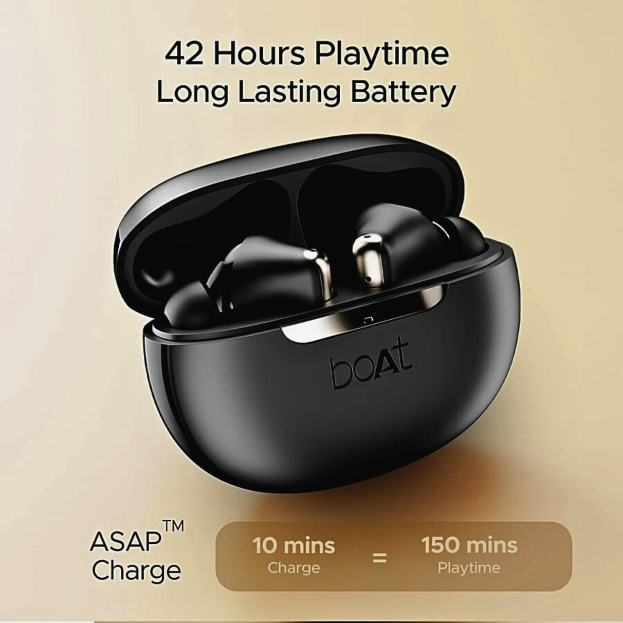 boAt Airdopes 141 ANC TWS Earbuds with 32dB Noise Cancellation, 50ms Low Latency, 42Hrs Playtime, Quad Mics with ENx, Fast Charge, IPX5 & Bluetooth v5.3