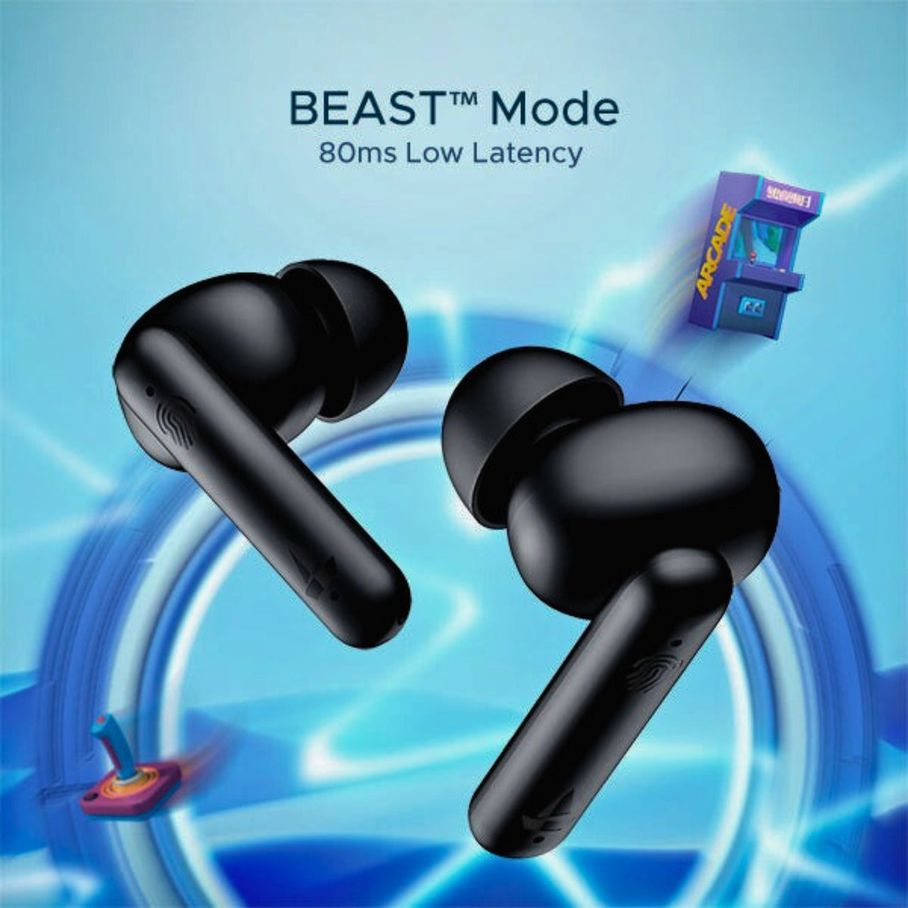 boAt Airdopes 141 Bluetooth TWS Earbuds – 42H Playtime, ENx Tech, Low Latency, Fast Charge, IPX4, Mic