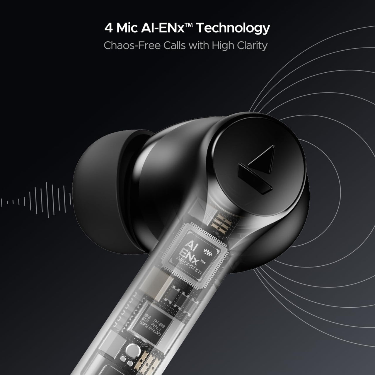 boAt Airdopes 300 TWS Earbuds with Cinematic Spatial Audio, 50Hrs Playtime, AI-ENx Quad Mics, Fast Charge, App Support, Low Latency & Bluetooth v5.3