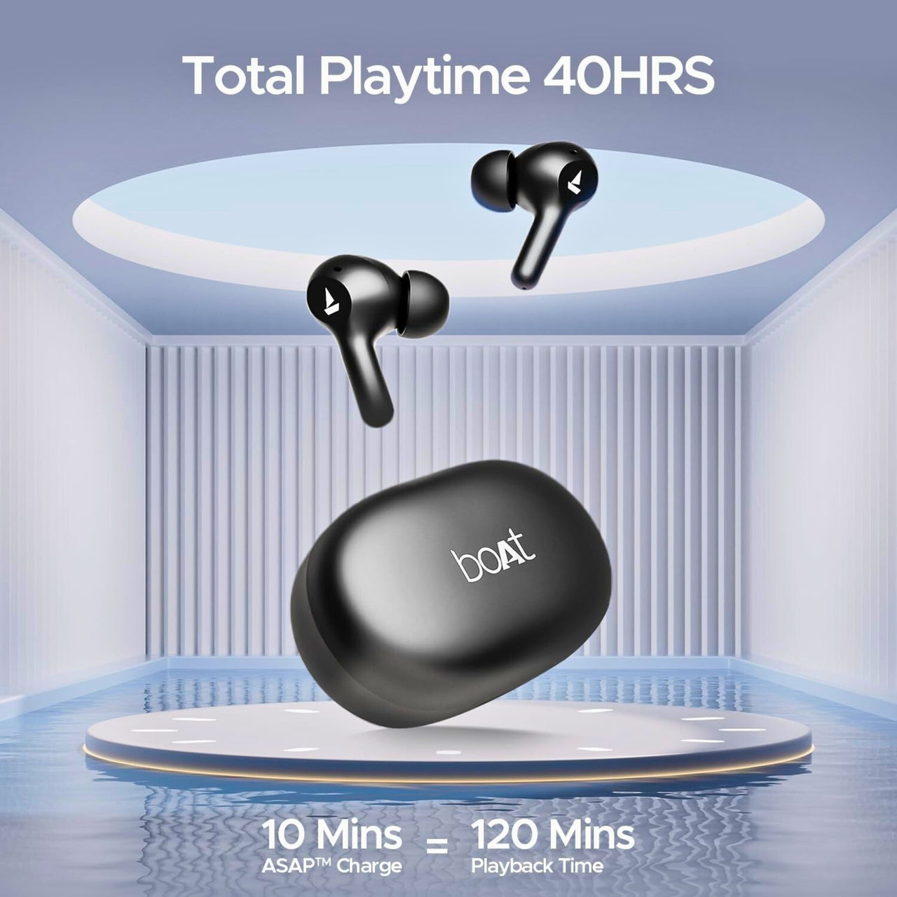 boAt Airdopes 71 TWS Earbuds – 40H Playtime, Dual Mics w/ ENx, ASAP Charge, BEAST Mode 50ms, IPX4, Low Latency