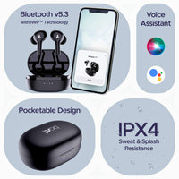 boAt Airdopes 71 TWS Earbuds – 40H Playtime, Dual Mics w/ ENx, ASAP Charge, BEAST Mode 50ms, IPX4, Low Latency
