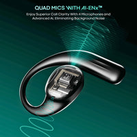 boAt Airdopes Progear Bluetooth Open-Ear Earbuds | Air Conduction Tech, 100Hrs Playback, 4 Mics AI-ENx, 15mm Drivers, Beast Mode 40ms, ASAP Charge