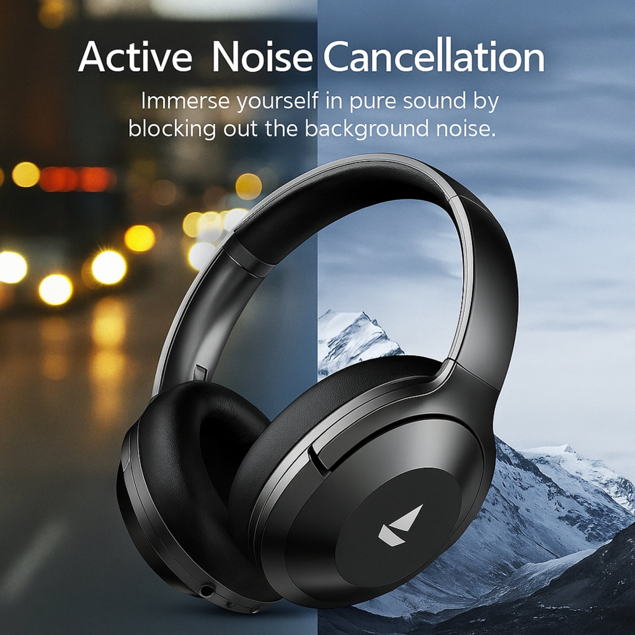 boAt Nirvana 751 ANC Wireless Headphones – 65H Playtime, Hybrid ANC, Fast Charge, Ambient Mode, Mic & Carry Pouch"