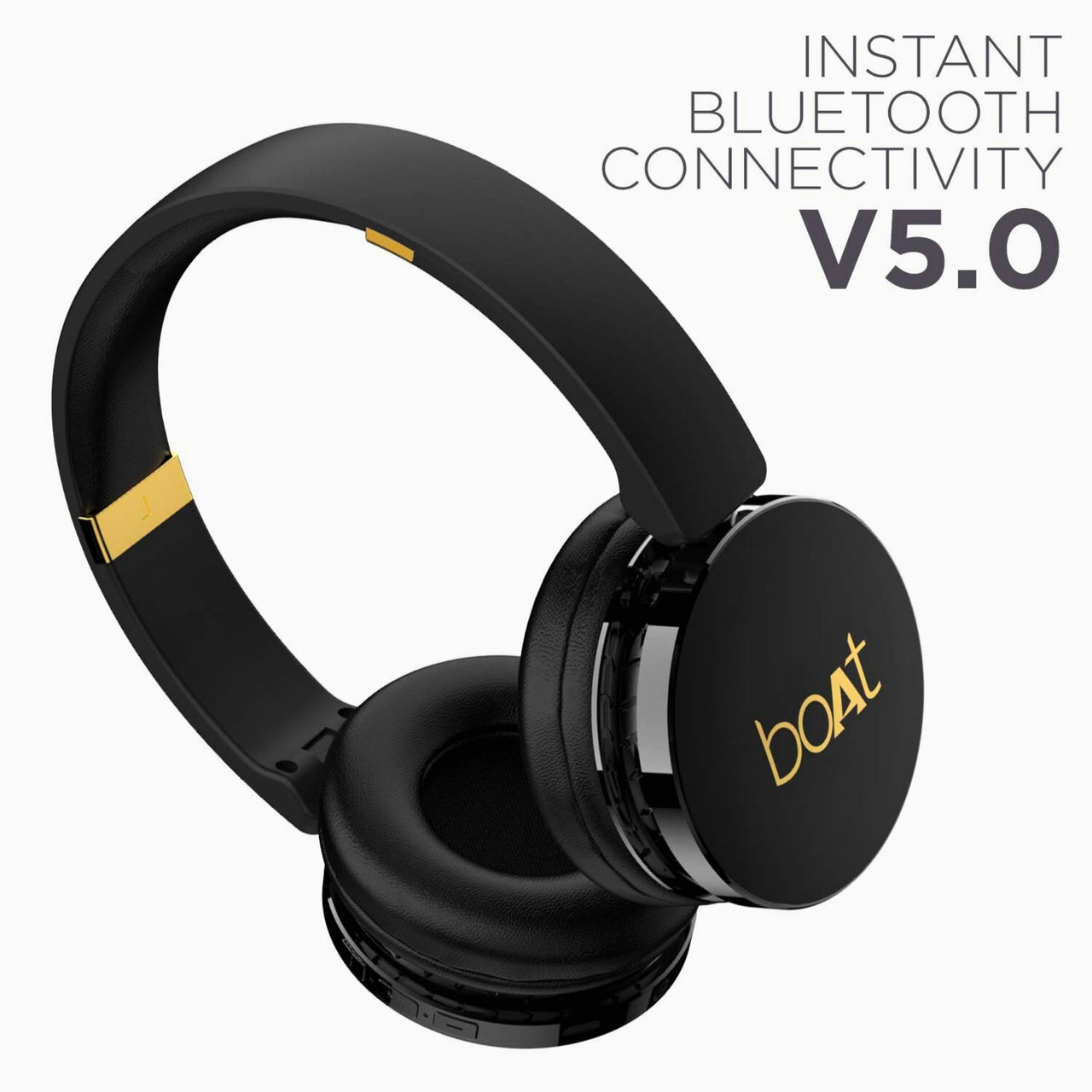 boAt Rockerz 370 Bluetooth On-Ear Headphones – 12H Playtime, Soft Padded Earcups, Wireless with Bluetooth v5.0