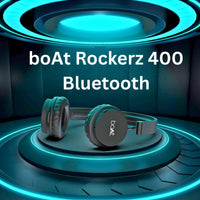 boAt Rockerz 400 Bluetooth On-Ear Headphones with Mic – 8H Playback, Powerful Sound & Soft Padded Ear Cushions