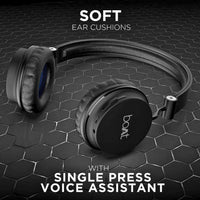 boAt Rockerz 410 Bluetooth Over-Ear Headphones – 8H Playtime, Extra Bass, Dual Modes, Foldable & Lightweight