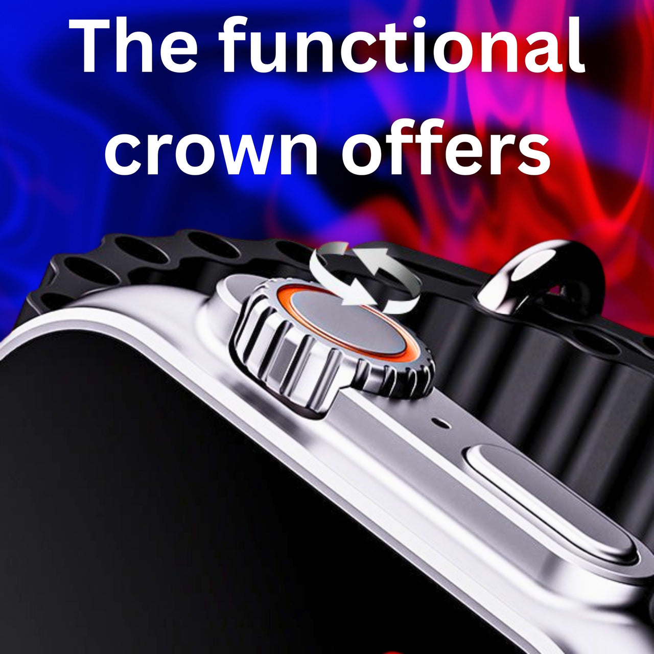 boAt Wave Genesis Pro Smartwatch with 1.96" AMOLED Display, Bluetooth Calling, Functional Crown & boAt Coins – Free Size